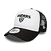 New Era Las Vegas Raiders Cap NFL Trucker Cap American Football verstellbar Kappe schwarz weiß - One-Size