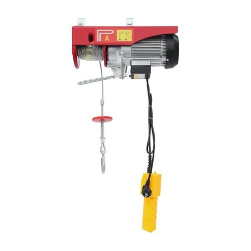 Treuil électrique à câble Palan électrique 800 kg, treuil 220 V avec commande filaire, pour le levage dans les usines, entrepôts, chantier de...
