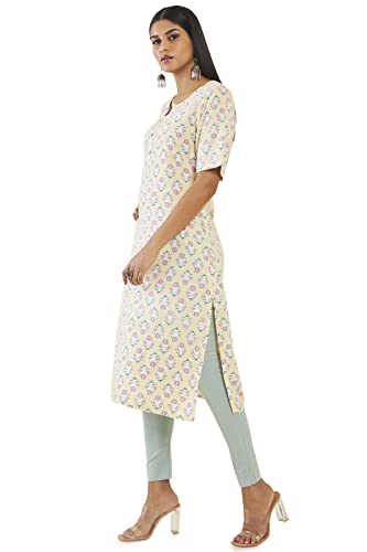 Image of Soch Women Rayon Regular Fit Floral Kurta