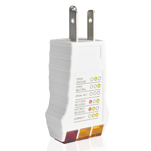 Image of Outlet Tester, Circuit Tester for Grounding Products, Electric Outlet Tester Plug in, Socket Tester for North American Outlets