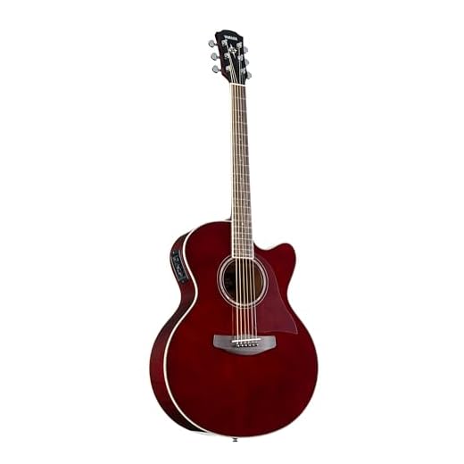 YAMAHA CPX600RTB - Guitarra electroacústica, Marrón (Root Beer)