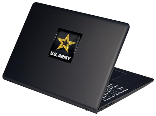 Image of Elektroplate US Army Star Premium Reflective Car Decal 3.1 inch | Officially Licensed, Weatherproof Automotive Grade Metallic Domed Sticker for Water Bottle, Laptop & More; Made in the USA