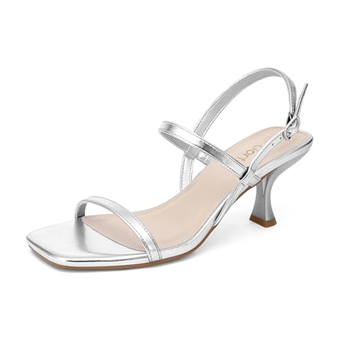 Gorfen Silver Kitten Heels