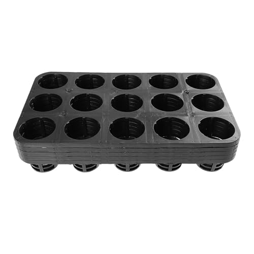 Yardenfun 5 Piezas Bandejas Semilleros con Huecos para Germinación de Plantas Plástico Resistente para Cultivo de Phalaenopsis y Hortalizas Alta Tasa de Brote para Huerto y Jardín Interior