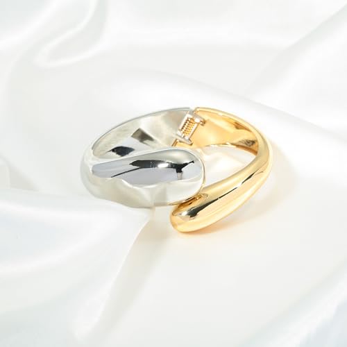 Gold Bangle Bracelets For Women Gold Polished Thick Waterdrop Bangle Trendy Chunky Cuff bangles Jewelry for Women4