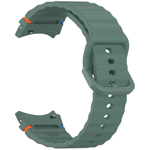 Image of WRIGSS Silicone Strap Compatible with Samsung Galaxy Watch 7 6 5 4 FE Original Style Wavy Smart Watch Straps For Men Women, 40mm 44mm Standard & Classic