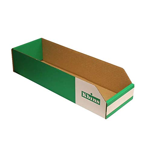 Pack of 50 K Bins - 100mm High Cardboard Storage/Picking Bins (450 x 150mm - A4515)