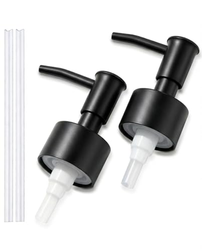 2-Pack Soap & Lotion Dispenser Replacement Pumps for 28/400 Bottles Black