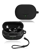 yystao Étui de protection en silicone souple compatible avec SoundPEATS H3 avec cordon tour de cou résistant à la poussière, aux chocs et durable Noir yystao Étui de protection en silicone souple compatible avec SoundPEATS H3 avec cordon tour de cou résistant à la poussière, aux chocs et durable Noir