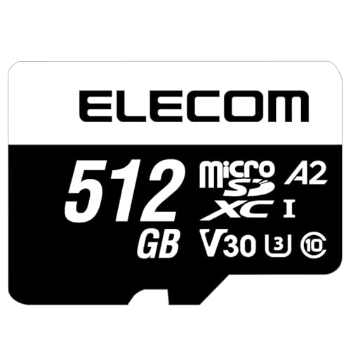 エレコム MicroSDXCカード 512GB データ復旧サービス付 ビデオスピードクラス対応 UHS-I U3 V30 MF-MS512GU13A2R