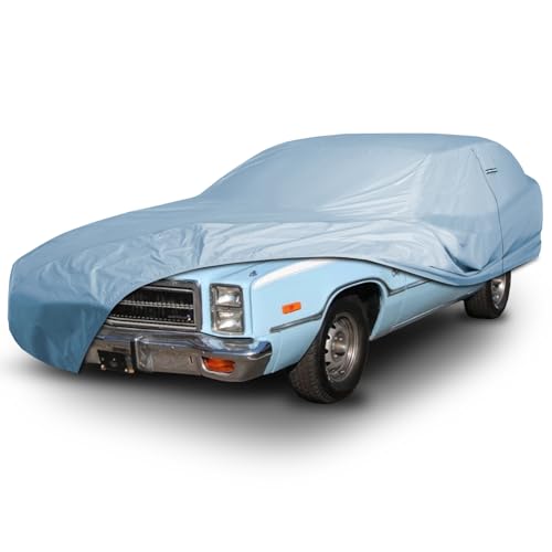 Image of iCarCover Premium Car Cover for 1967-1978 Dodge Monaco 2-Door, 4-Door Heavy Duty Waterproof All-Weather Automobiles Custom Fit Indoor Outdoor UV Snow Protection Covers with Straps and Bag