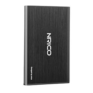 NRICO Ultra Slim 500GB Portable External Hard Drive USB3.0 HDD Storage Compatible for PC, Desktop, Laptop,Mac,PS4, Xbox one (Black, 500, GB)