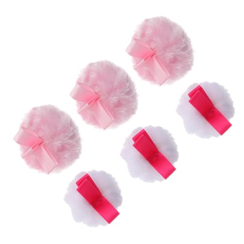 PartyKindom Loose Powder 6pcs Makeup Pad Fluffy Makeup Puff for Dry Powder Application