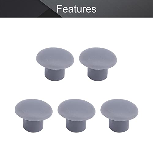 Image of MroMax 50Pcs Screw Cap Cover 3 /16inch Bottom Dia Fit for 4.5-5mm Diameter Hole Plastic Tube Cover Shelf Peg Hole Plugs for Cupboard Bookshelf Shelf Closet Cabinet Bracket Furniture Grey Tone