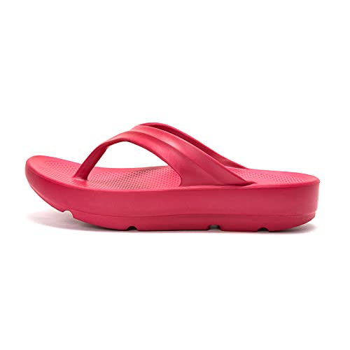 Image of FUNKYMONKEY Women's Comfort Flip Flops with Arch Support - Lightweight EVA Thong Sandals for Walking, Beach, and Daily Wear - Cushioned Footbed & Anti-Slip Sole
