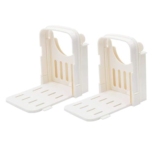 SOLUSTRE 2pcs Foldable Bread Slicer Plastic Loaf Cutter for Evenly Slicing Toast Bagels and Sandwiches Compact Design for Easy Storage High Grade Material Manual Cutting Guide
