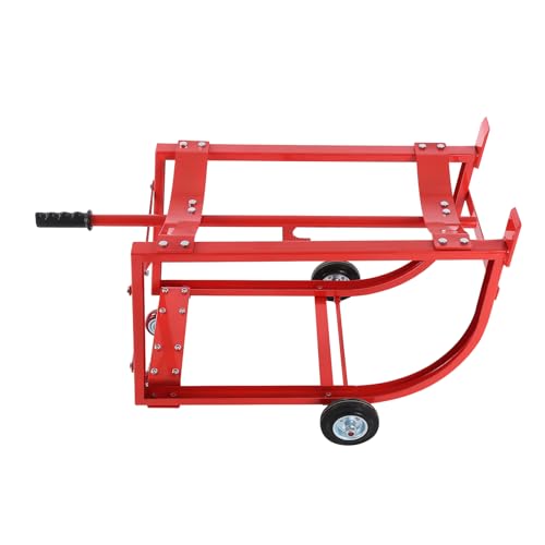 55 Gallon Drum Cradle, 600 lb Capacity, Movable, Red