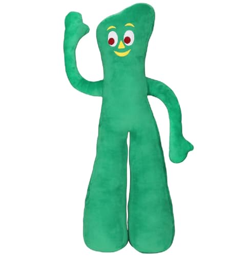 Jumbo Dog Toys Soft Stuffed Plush Cuddle and Play Animal Themes for All Breeds (Green GumbyMan)
