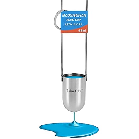 BAOSHISHAN Zahn Cup Viscosity Cup Dip Type 44ml Stainless Steel Viscometer Flow Cup for Paint Finishes Oil Dye Sauce Honey #3 Cover