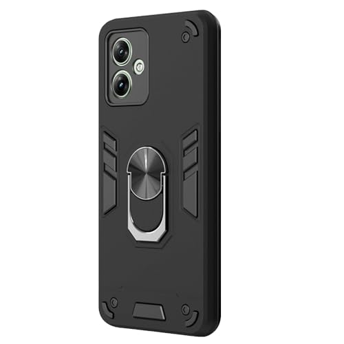 Image of amazon basics Kickstand Mobile Cover (360 Rotating Ring Holder) for Motorola Moto G14 4G (Black)