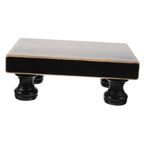 CONGARTENO Expositores De Madera para Decoración Acabado Cepillado Bandeja Pequeña para Perfumes Bandejas Decorativas Soportes para Plantas De Interior Bandeja De Madera para Jabones