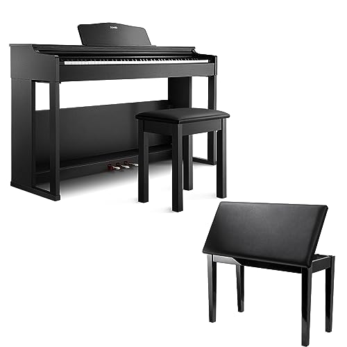 Donner DDP-100S Digital Piano 88 Key Weighted Graded Hammer-Action Piano Keyboard with MIDI IN/OUT, 200 Sounds, 200 Rhythms, 100 Demo, Donner Duet Piano Bench - image 1