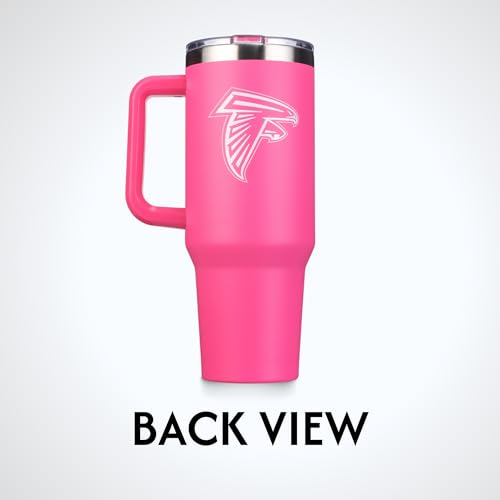 Image of The Memory Company Officially Licensed NFL - Atlanta Falcons 40oz Pink Game Day Tumbler with Team Logo