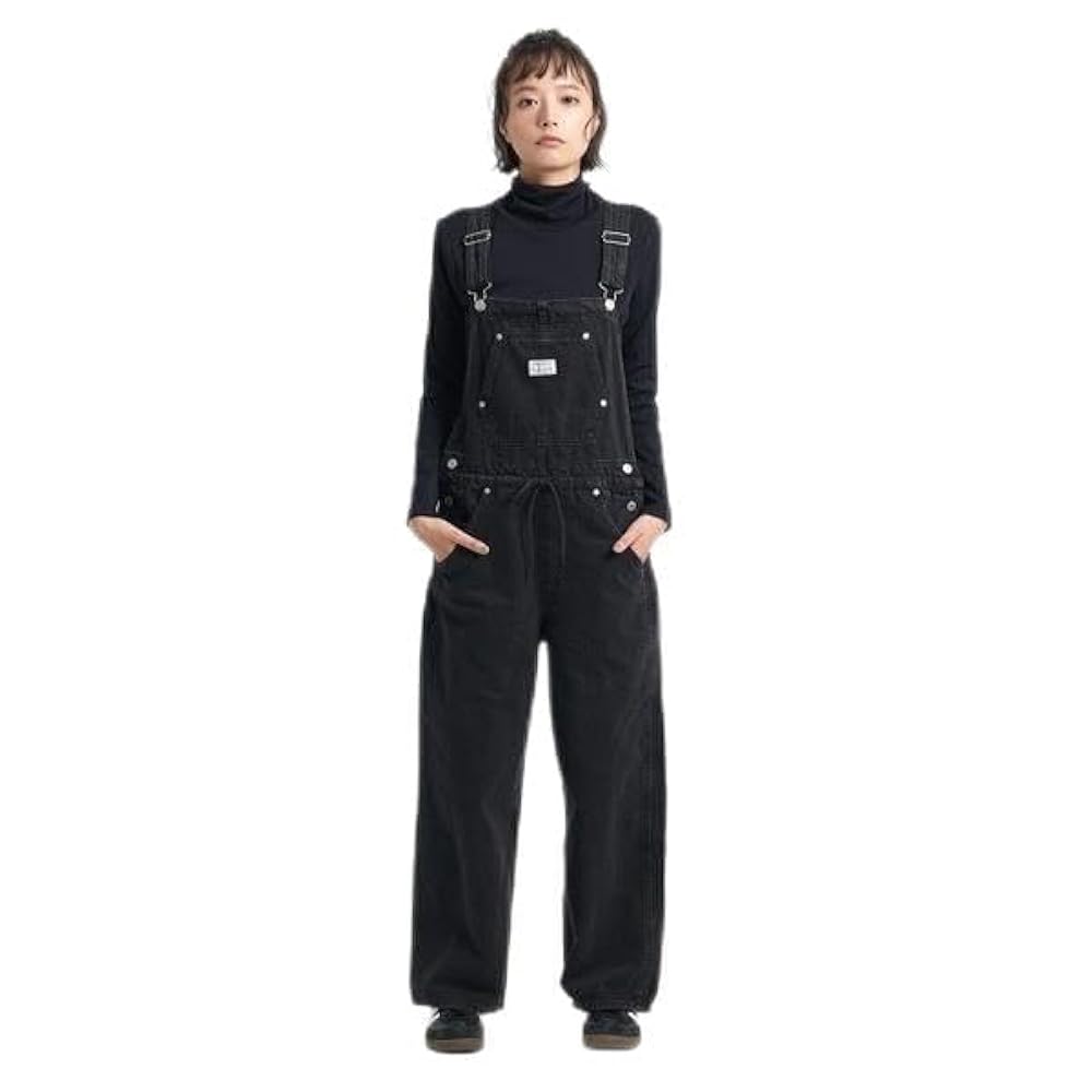 Levi's ブラックオーバーオール Lサイズ オーバーオール ブラック DARKLY WASH OVERALL – リーバイス