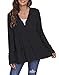 DEESHA Full Zip Up Hoodie for Women Pleated Tiered Ruffle Hooded Sweatshirts Jacket Coat Long Sleeve Black