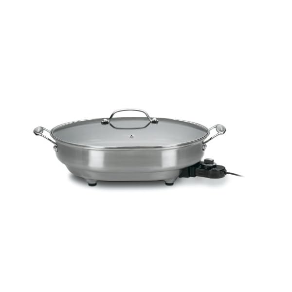 Cuisinart CSK150 1500Watt Nonstick Oval Electric Skillet,Brushed