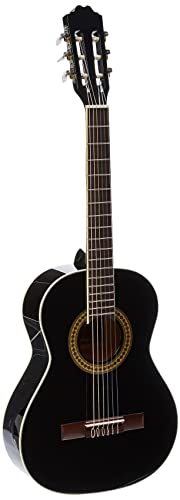 LA SEVILLANA Clásica A-23 BK Guitarra Acústica, Negro