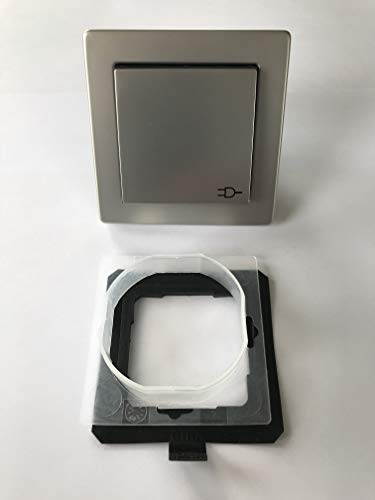 Gira Edelstahl E2 Steckdose mit Klappdeckel und Rahmen IP44 Komplettset