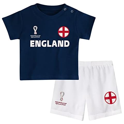 England, Official Fifa 2022 Tee & Short Set Home Country Tee & Shorts Set, Children's Medium, Age 3 Cover