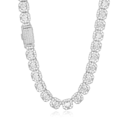 Men's 18K gold Cuban necklace, European and American hip-hop moissanite necklace, Valentine's Day, birthday, Christmas gift box