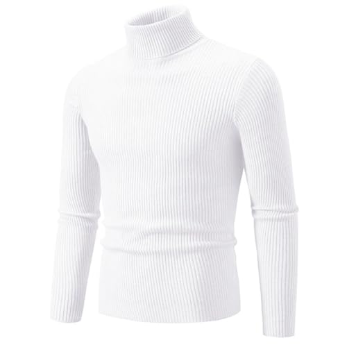 Men's Pullover Sweaters High Neck Long Sleeve Knitted Warm Casual Sweater Tops2
