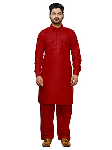 Men Cotton Pathani Kurta Set Indian Wedding Dress | Traditional wear A-116