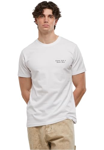 T-Shirt Blanc Homme Large Mister Tee MT3254 Good Day Coton