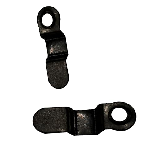 Image of 80 Pcs Metal Bow Shape Picture Frame Turn Buttons with Screws - Black, 1 Inch - Ideal for Hanging Pictures, Drawings, Photos, and Crafts - Durable Photo Frame Backing Clips - Hardware Set