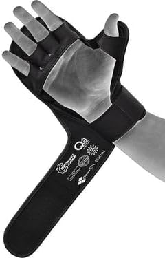 Miniatura 3 de RDX Guantes MMA Sparring Grappling, Maya Hide Leather Wrist Support, Cage Fighting Combat Sports Boxing Glove Training, Muay Thai, saco de boxeo
