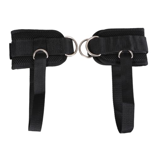 Happyyami 1 Par Hebilla de Tobillo apretones mosquetón UPS Pinzas Patada Accesorios para Gym Accesorios Gym Ankle Support puños de Tobillo de Fitness Correas de Ejercicio paño de Buceo Black