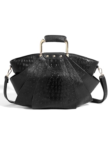Image of Bag Woman Large Capacity Leather Purse Fashion Designer Metal Top Handle Handbags Women Crossbody Large Bags for Women Tote