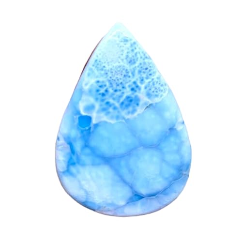 Larimar naturel cabochon poire 65mm pour créer vos bijoux d'été et colliers de vacances