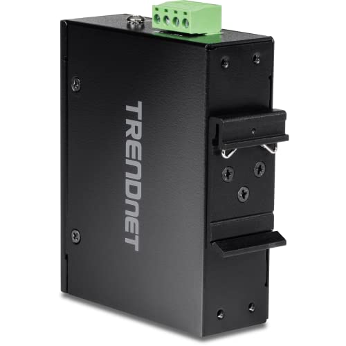 Image of TRENDnet 1-Port Fast Ethernet Industrial Modbus Gateway, 1 x Serial DB-9 Port, 2 x Fast Ethernet Ports, Up to 100m (328 ft), IP30 Rated Housing, Extreme Temperature Protection, Black, TI-M12