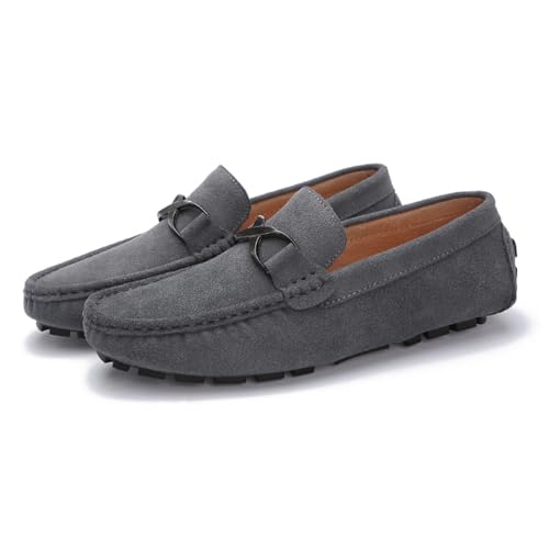 Men's Suede Slip-On Penny Loafers Driving Moccasins Breathable Comfortable Casual Boat Shoes Lightweight Non-Slip Flats for Office Wear Park Walking Travel Daily Outings Party2