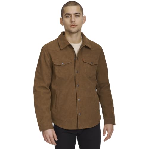 Image of Levi's Men's Faux Leather Shirt Jacket