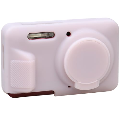 Étui en silicone Kodak Pixpro FZ55 avec cache objectif amovible rose