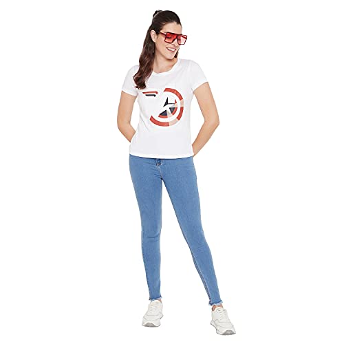 Image of Marvel Women Round Neck Short Sleeves T-Shirt