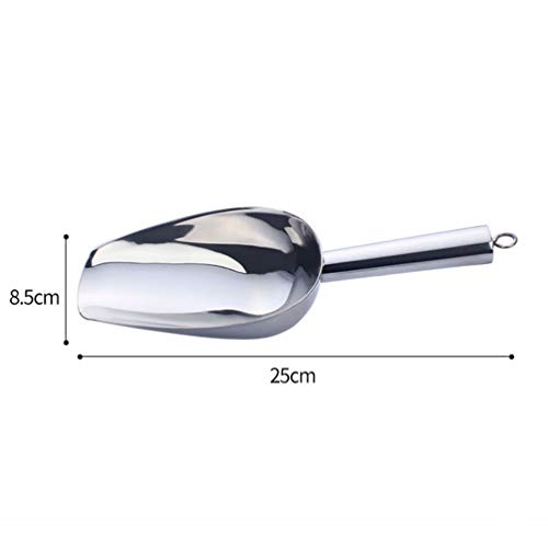 1 Unidade pá de gelo de aço inoxidável colher de cozinha pá de batatas fritas cereais light levinho