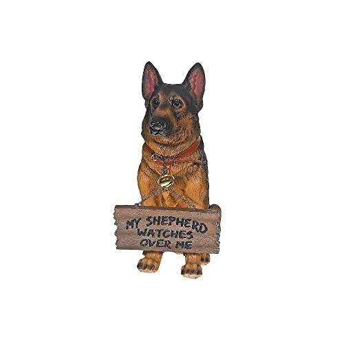 Dwk Front Porch Dog Outdoor Welcome Sign Decorative Statue | Cute Dog Welcome Sign For Front Porch Standing | Decorative Garden Statues - German Shepherd #TOP1