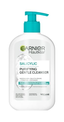Garnier Hautklar Hydrating Deep Cleanser: Sanfte Gesichtsreinigung mit Niacinamide & Salicylsäure. Entfernt Unreinheiten Öl & Make-up. Hydriert mildert Poren pH-neutral für alle Hauttypen